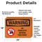 Signmission No Forklifts Beyond This Point With Symbol, 24 in W x Rectangle, Vinyl Decal OS-2PACK-WS-D-1824-L-12268 - alternate 2